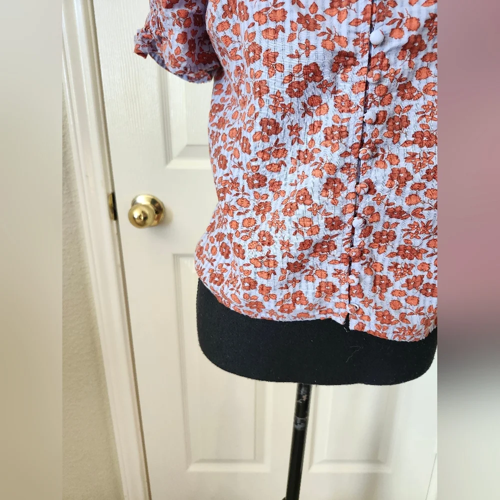 Madewell Floral Puff Sleeve Top 0
